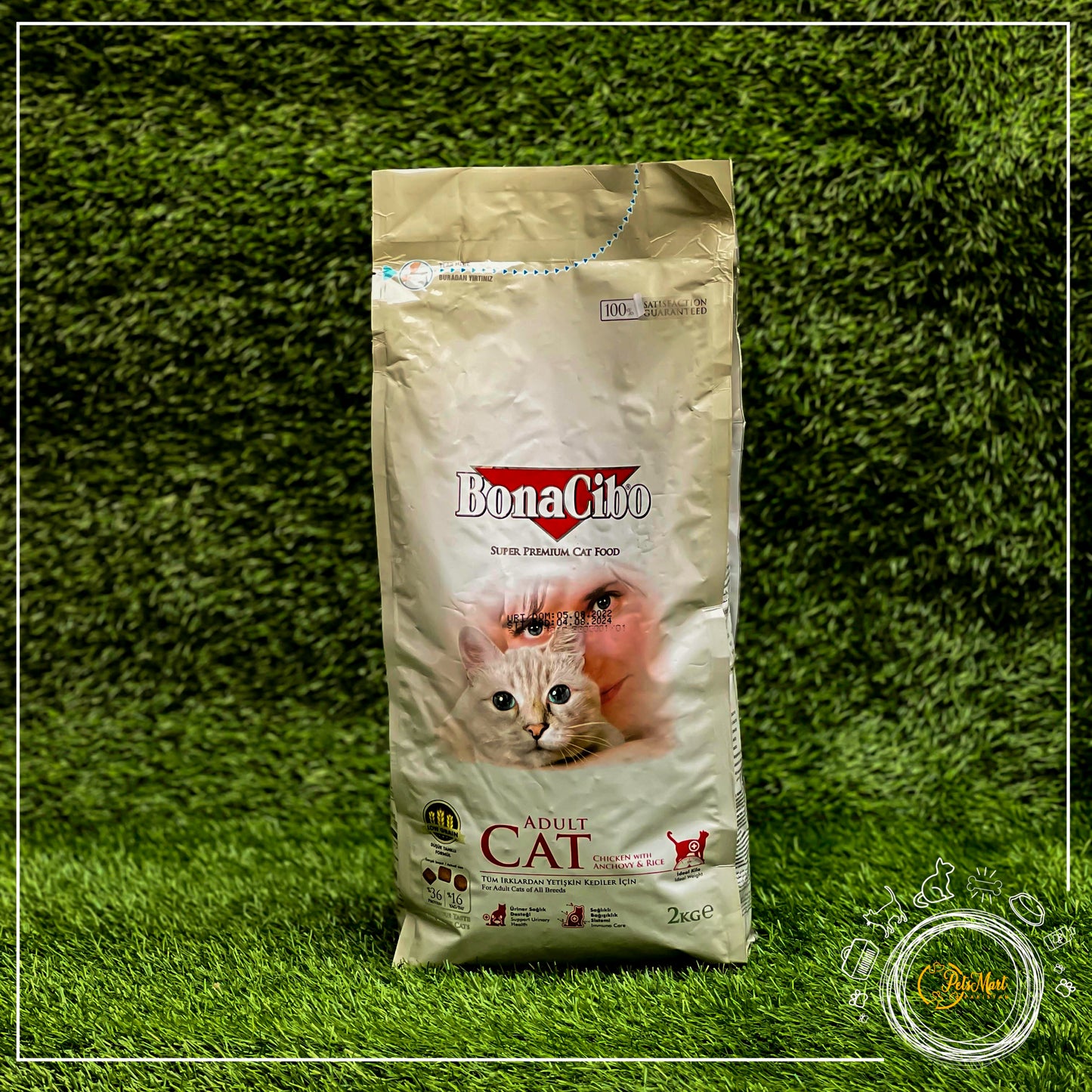 Bonacibo Adult Dry Cat Food with Chicken Anchovy & Rice - Pets Mart Pakistan