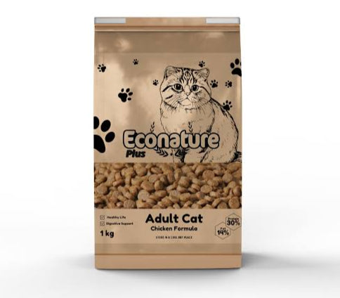 Econature Adult Dry Cat Food 1kg - Buy Online in Pakistan | Pets Mart Pakistan