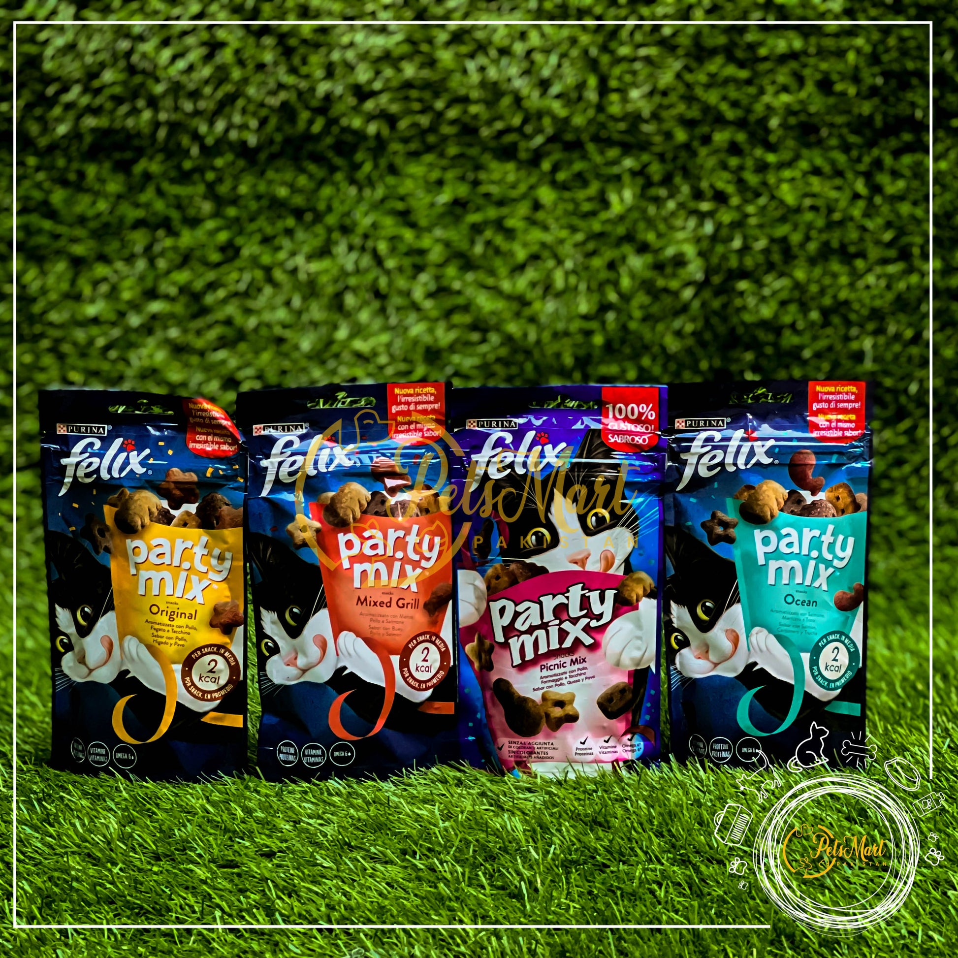 Felix Party Mix Dry Cat/kitten Treats in 4 Different Flavors - Pets Mart Pakistan