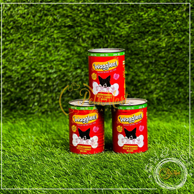 Waggles Dog Wet Food Tins in Four Different Flavors - Pets Mart Pakistan