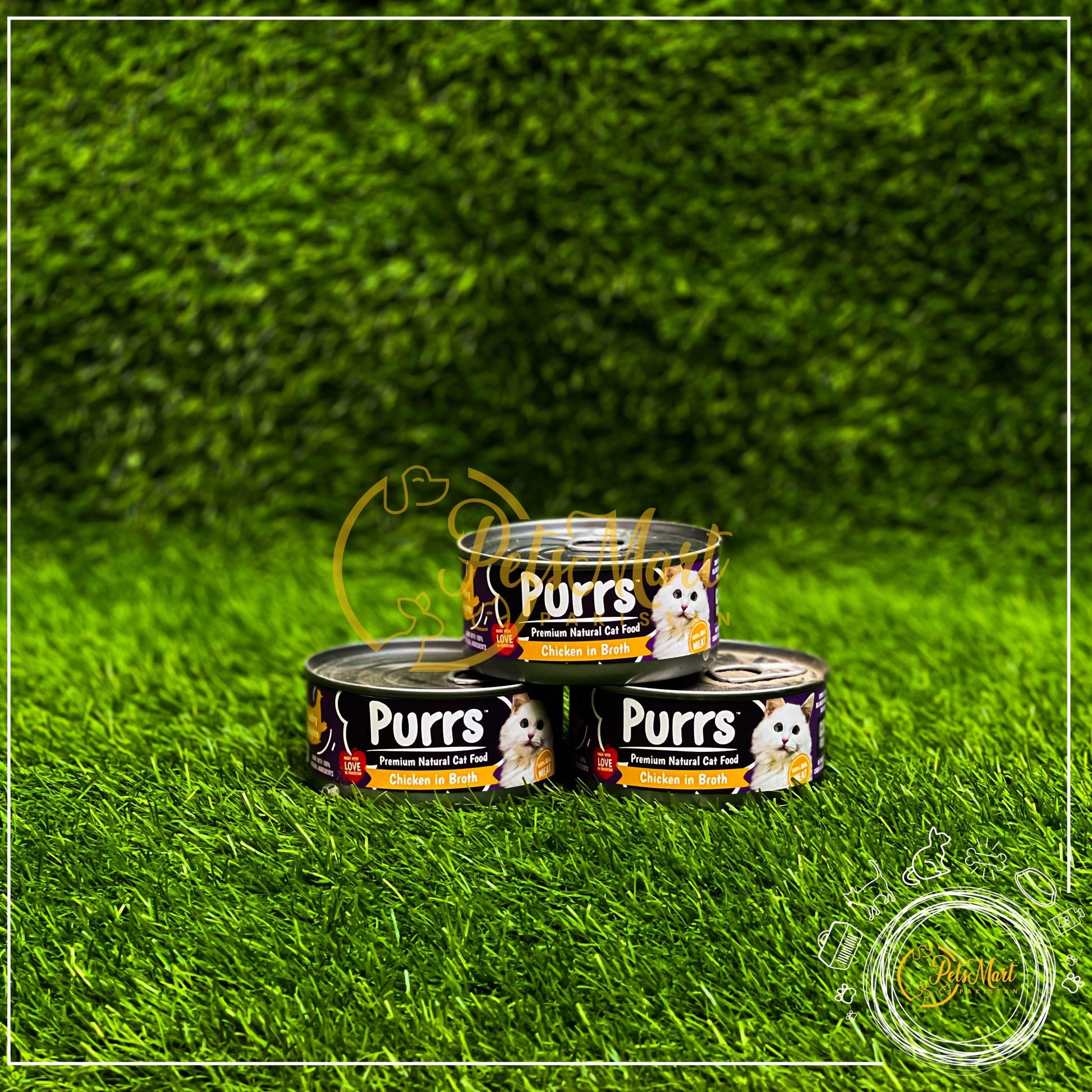Purrs Cat/Kitten Wet Food Tin in Four Different Flavors - Pets Mart Pakistan