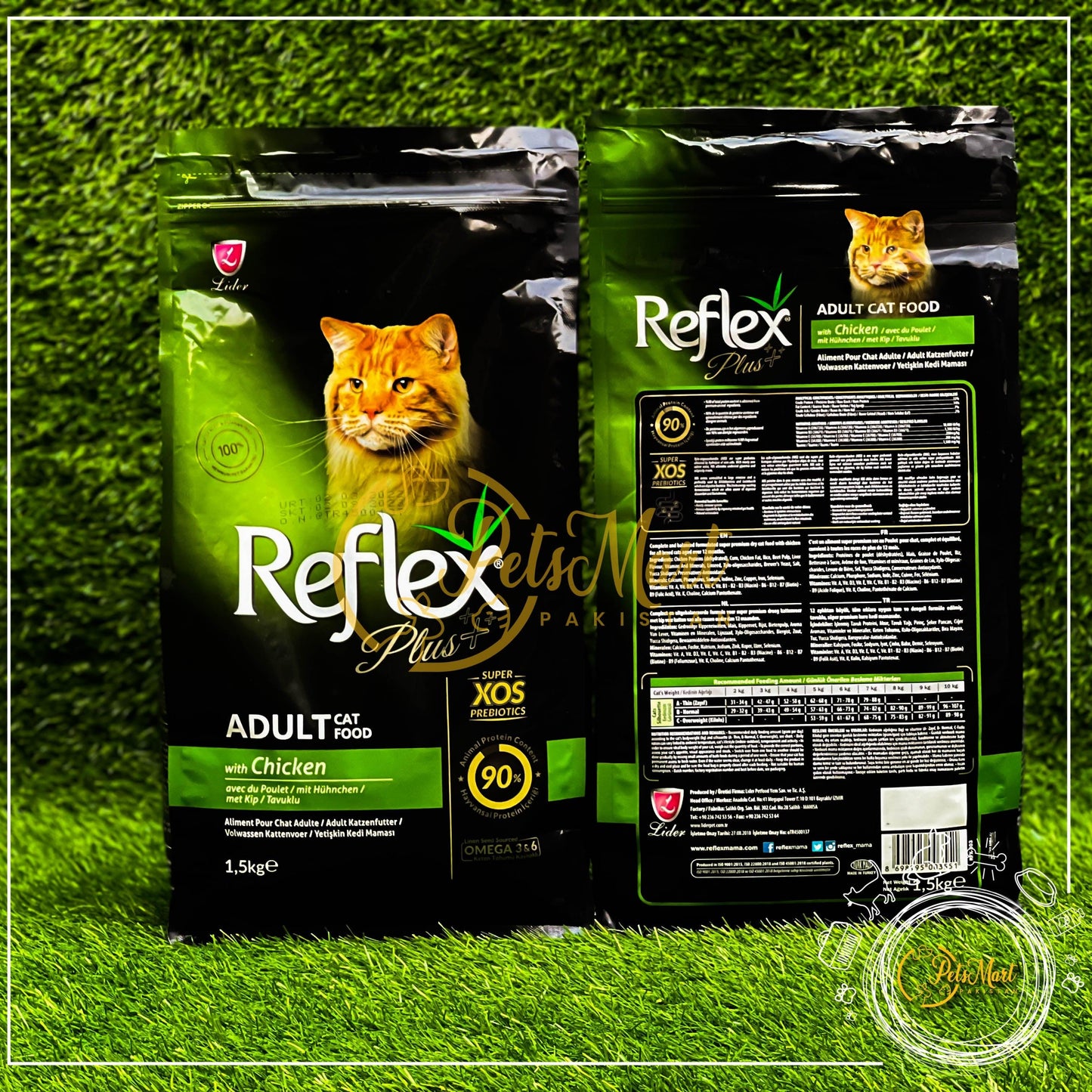 Reflex Plus Adult Chicken Dry Cat Food in Three packing Sizes - Pets Mart Pakistan