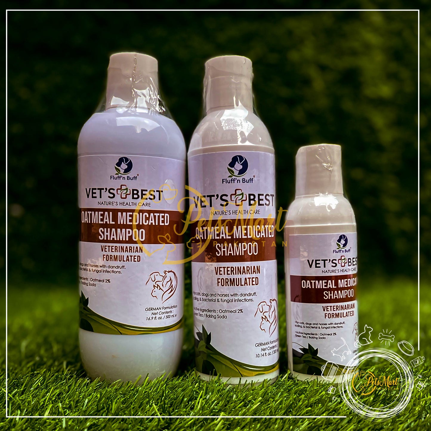 Fluff & Buff Oatmeal Shampoo for Fungal Infections and Bacteria - Soothe and Protect Your Pet | Pets Mart Pakistan - Pets Mart Pakistan