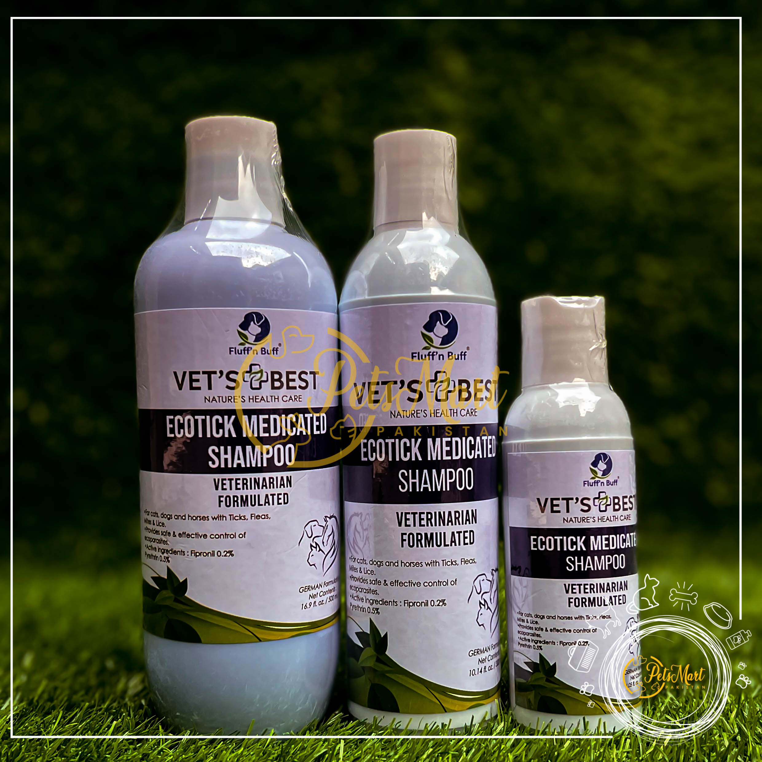 Fluff Buff Ecotick Shampoo for Ticks Fleas Effective Protection