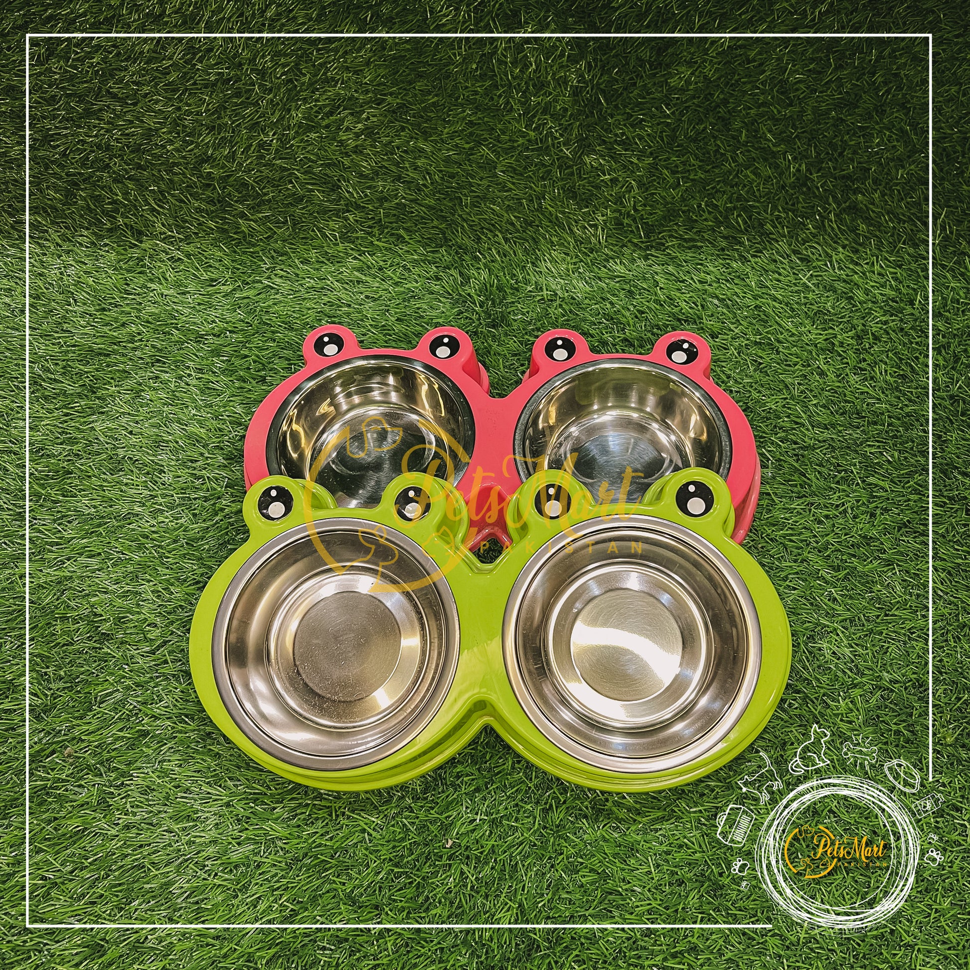 Plastic Steel Bowl - Pets Mart Pakistan