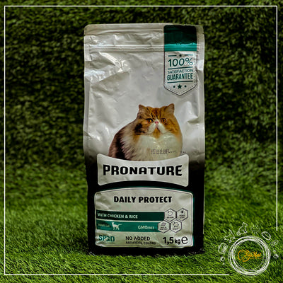 Pronature Daily Protect with Chicken & Rice Dry Adult Cat Food in 1.5kgs & 10Kgs - Pets Mart Pakistan