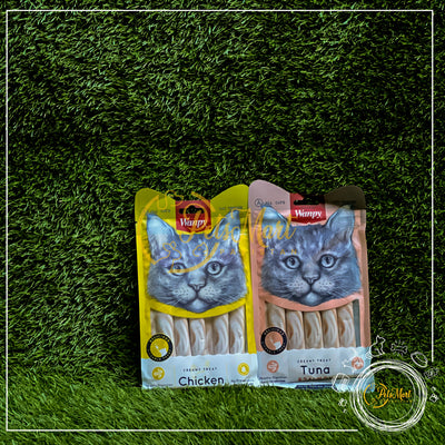 Wanpy Cat/Kitten Creamy Treats (wet) in Two Different Flavors ( Pack of 5 Tubes) - Pets Mart Pakistan