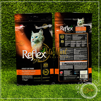 Reflex Plus Hairball & Indoor (Salmon) Adult Cat Dry Food - Pets Mart Pakistan