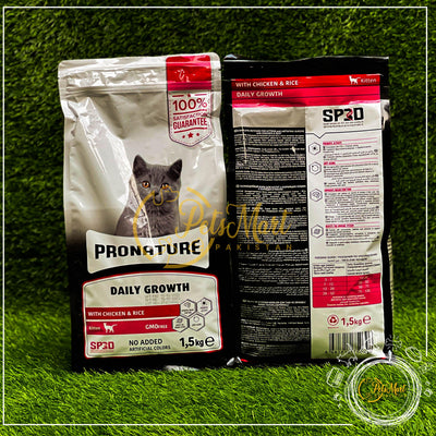 Pronature Chicken & Rice Kitten Dry Food in 1.5Kgs & 10Kgs - Pets Mart Pakistan